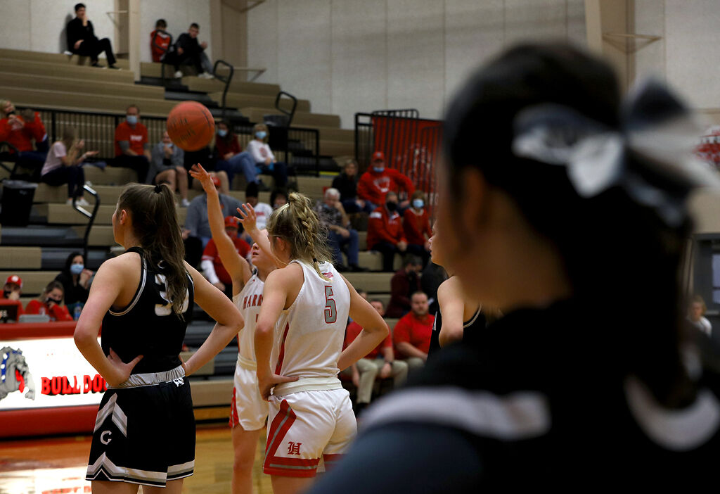 Harrisburg's Brecca Thornhill shoots a free throw